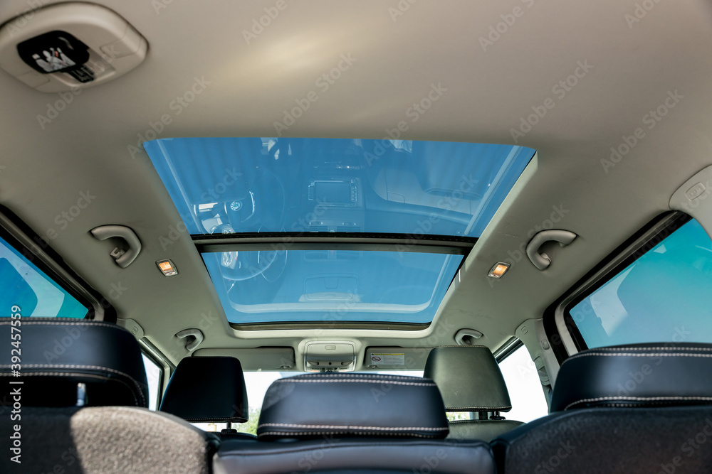 glass interior of a car 