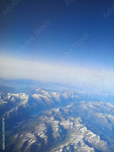 The Swiss Alpes from a Airplaneview 