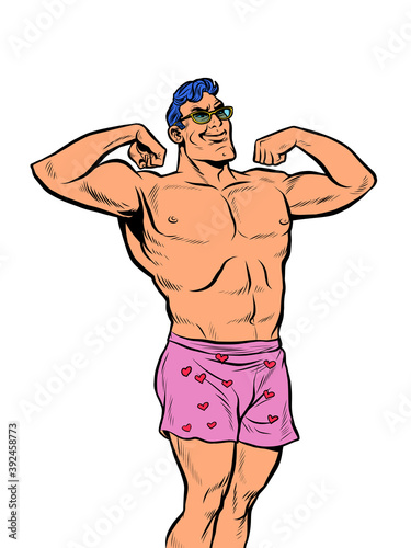 Muscular man in underpants