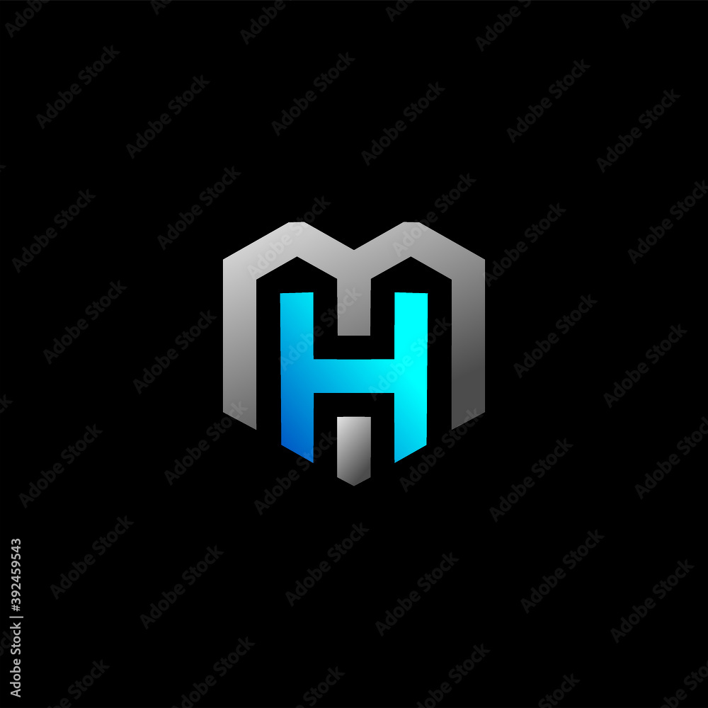 MH Letter Initial Logo Design Template Vector Illustration MH Letter Initial Logo Design Template Vector Illustration