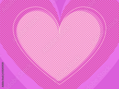 pink Valentine heart. Symbol of love