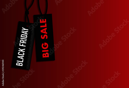 Big sale festival poster on Black Friday with red background.
