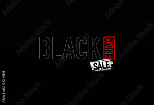 Big sale festival poster on Black Friday with black background.