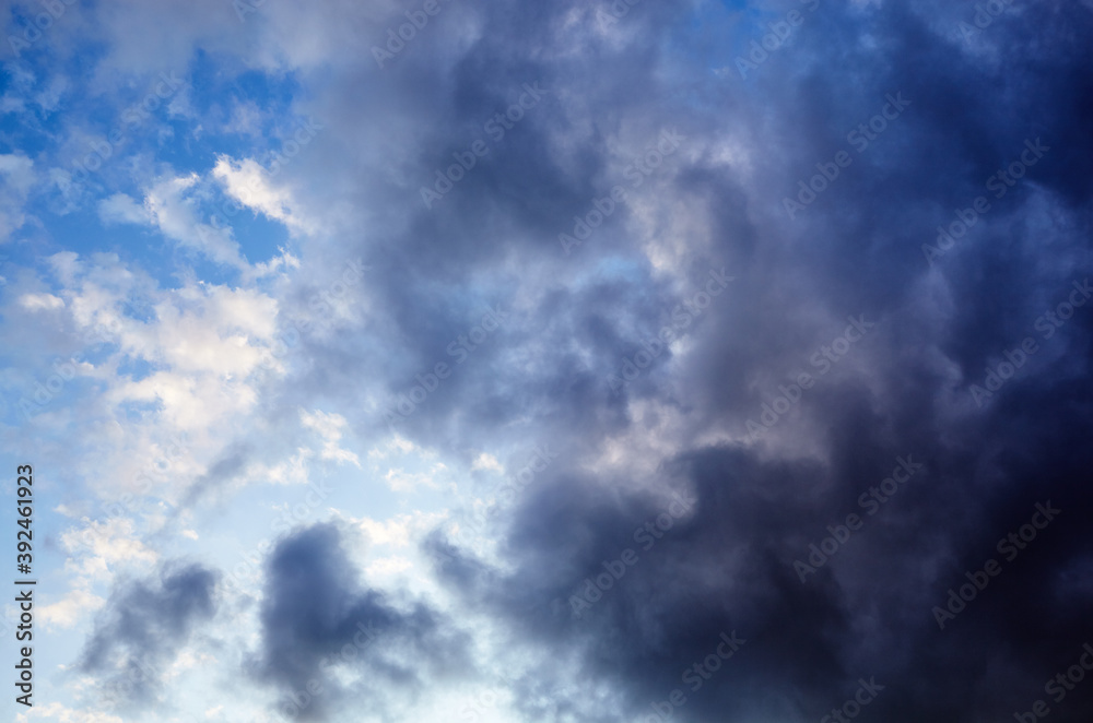 Dramatic black cloud before rainy. Beautiful cloudscape over horizon, sky Dramatic black cloud before rainy. Beautiful cloudscape over horizon, sky