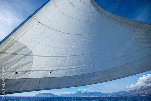 sail on a yacht at sea