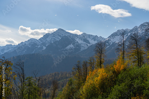 mountain view in autumn
