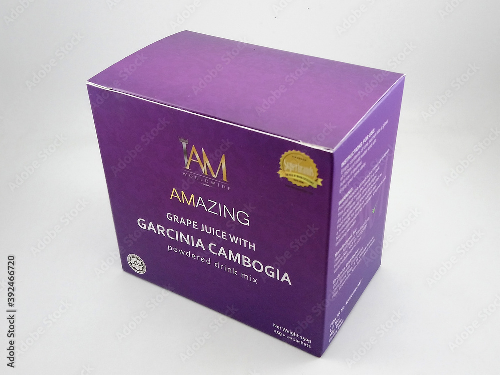 Amazing grape juice with garcinia cambogia powdered drink mix in Manila,  Philippines Stock Photo | Adobe Stock