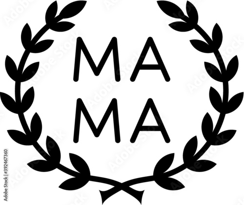 Vector illustration of the mama sign