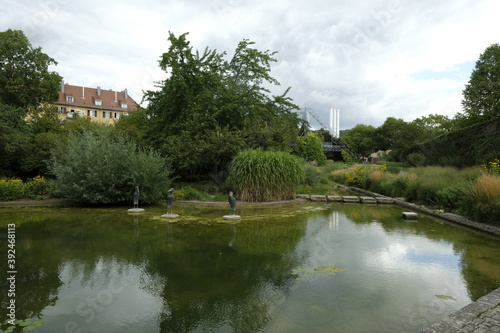 Altes Gartenschaugelände in Würzburg unterhalb der Festung Marienberg, Unterfranken, Franken, Bayern, Deutschland