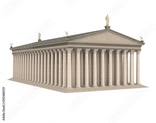 Greek Temple Isolated