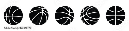 basketball icon set, Vector illustration