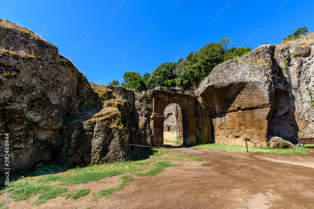 Sutri, borgo etrusco in Tuscia, Lazio, Viterbo, Italia