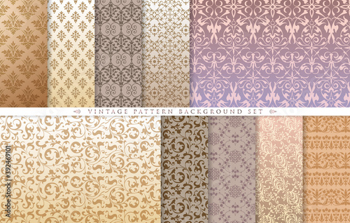 Vintage ornament. seamless pattern background.