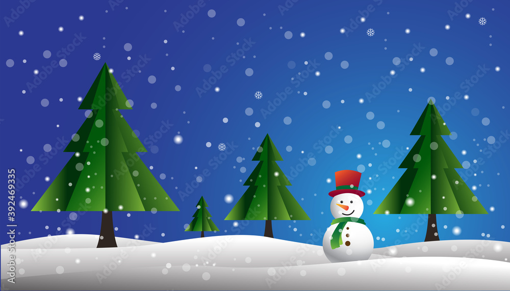 background with Christmas snow, new year