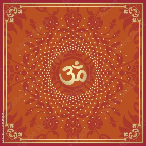 aum syllable , paisley design ,Hinduism , India	