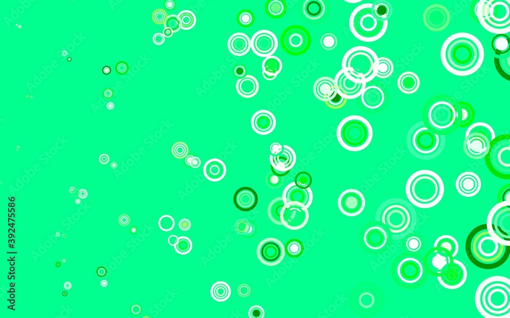 Light Green vector pattern with spheres.