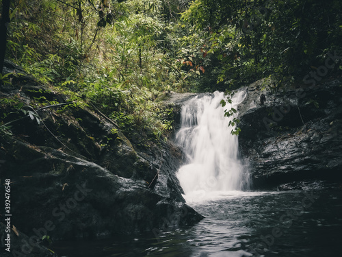 Fototapeta Naklejka Na Ścianę i Meble -  remote waterfall in the jungle of Koh Chang island