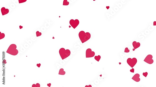 Heart Love Particles Random,  Background in White