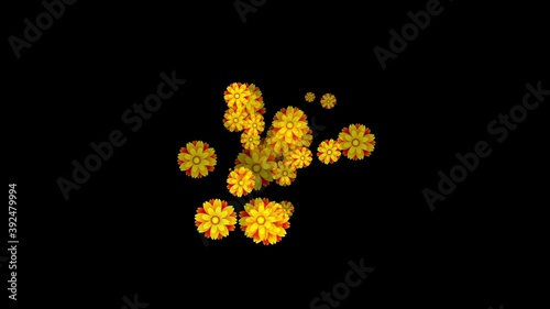 Flowers Emitter Particles Random, Flowers Particles 