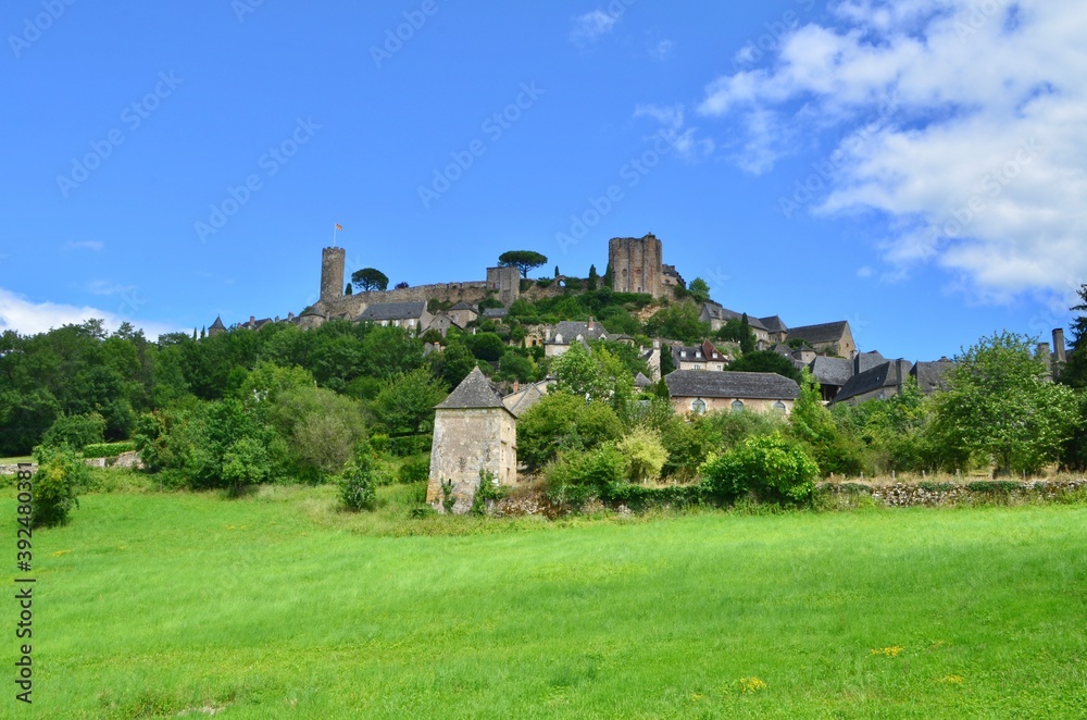 View of the pretty village of Turenne, France