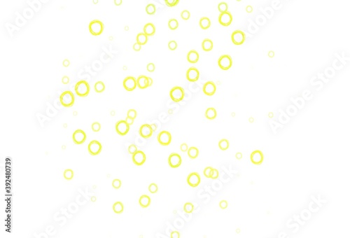 Light Green  Yellow vector layout with circle shapes.
