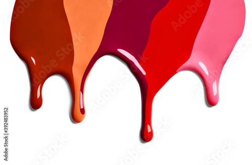 Fototapeta Naklejka Na Ścianę i Meble -  nail polish finger make up beauty cosmetic paint leaking drop