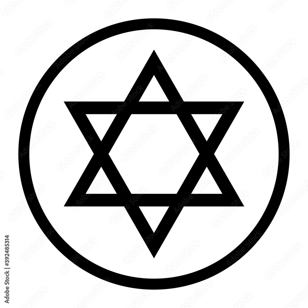 David star icon, israel symbol of religion judaism. Hexagram jerusalem symbol. Biblical flat seal David star icon, israel symbol of religion judaism. Hexagram jerusalem symbol. Biblical flat seal