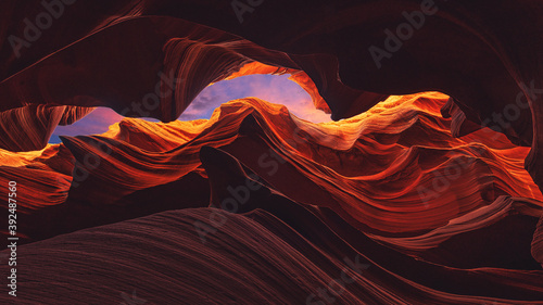 Antelope Canyon arizona abstract background. Slot canyon antelope near page, arizona