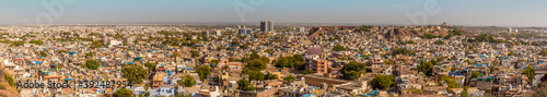 A panorama view across the blue city of Jodhpur, Rajasthan, India