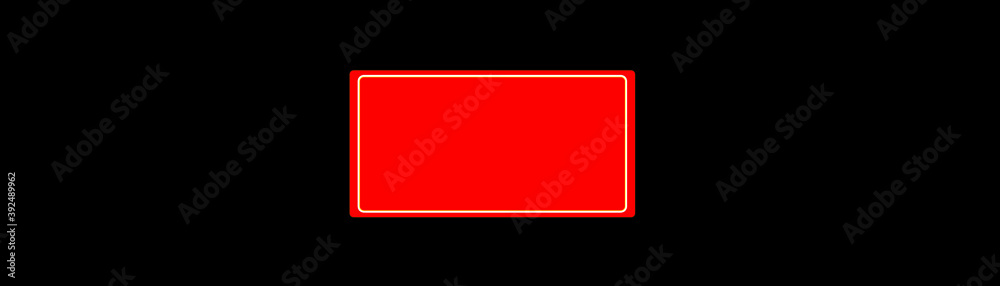 Naklejka premium Red Round Rectangle Text Box Buetiful Business Banner Design Black Background