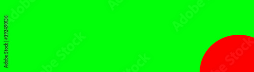 Red Color Ellipes Design Banner Buetiful Green Background