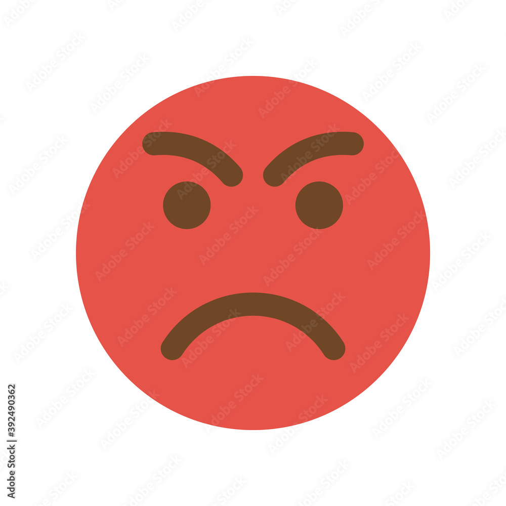 Upset emoji face. Emoticons icon. Upset emoji face. Emoticons icon.