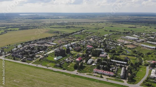 The village of Kholmogory. Russia, Arkhangelsk region, Kholmogorsky district photo