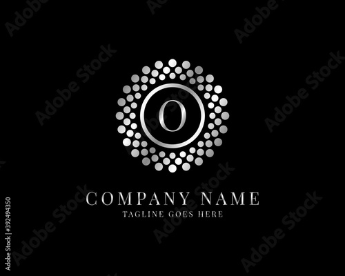 elegant circle letter O logo template