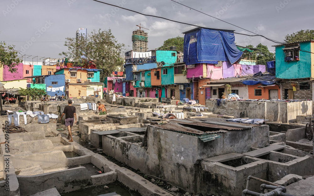 Dhobi Ghat open-air laundry in Mumbai, India