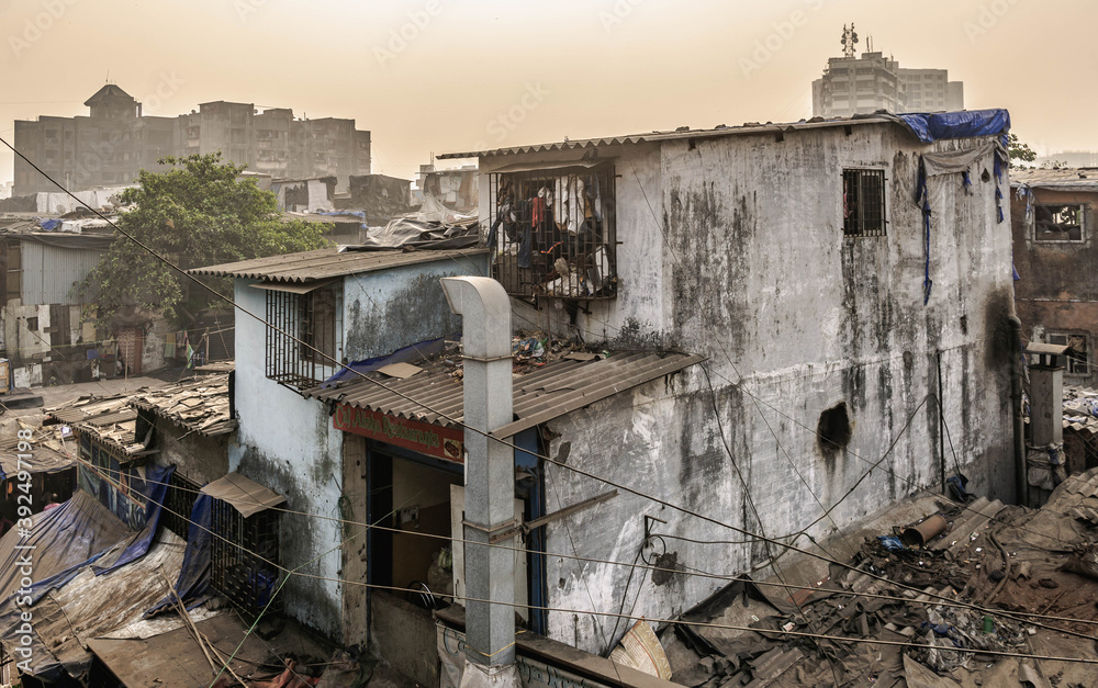 Dharavi is the largest slum in the world in the city of Mumbai in western India Dharavi is the largest slum in the world in the city of Mumbai in western India