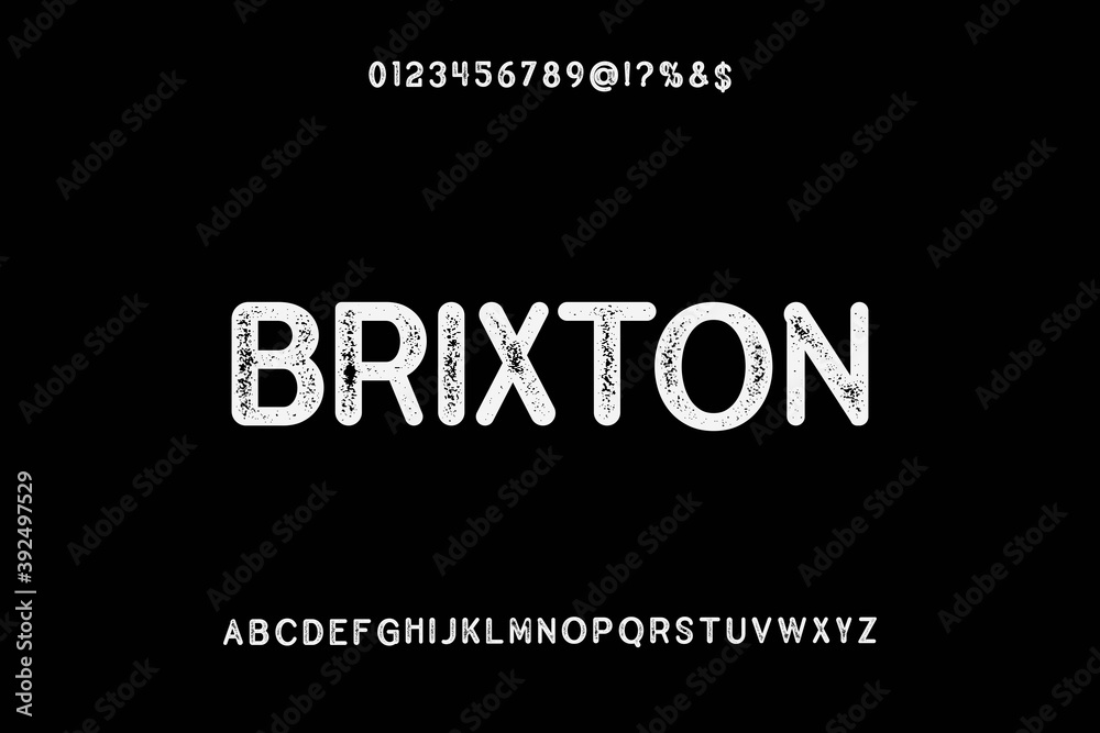 alphabet font, typography vector,  letters and numbers black style