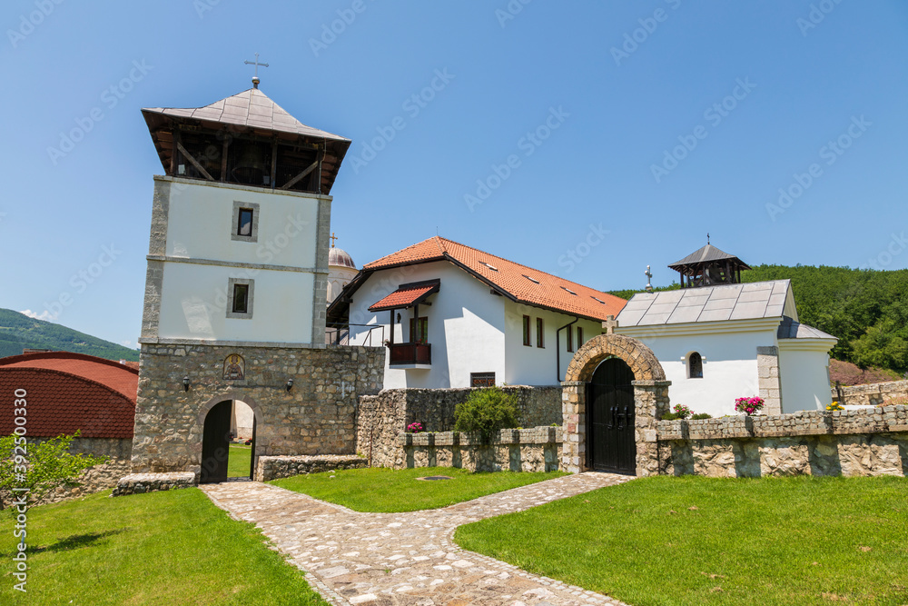 View of the medieval Mileseva Monastery. Located near Prijepolje, Serbia.