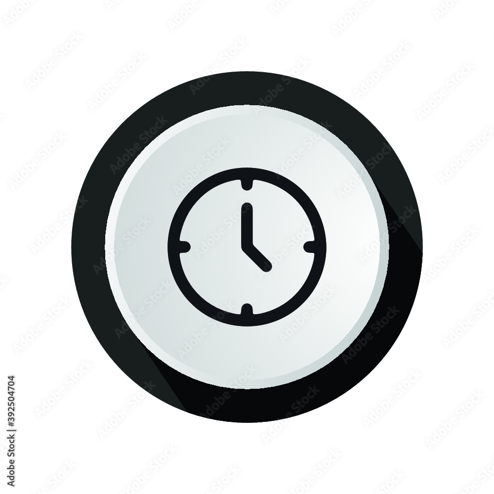 Clock in circle. Vector illustration. Clock
line Icon. Clock in circle. Vector illustration. Clock
line Icon.
