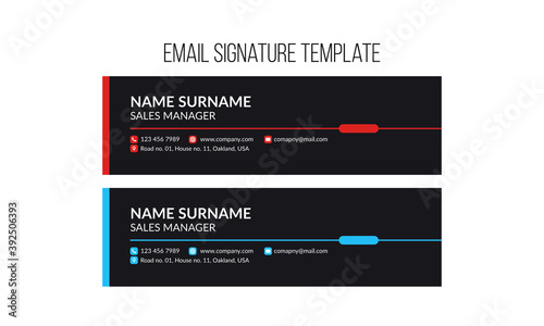 Modern Email Signature Template Design, Email Design