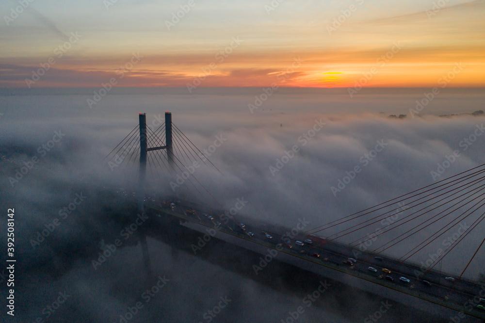 Fototapeta premium Siekierkowski Bridge in Warsaw
