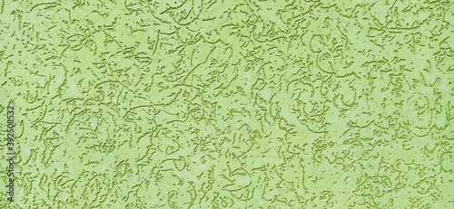 Decorative plaster is green. Rectangular abstract background.