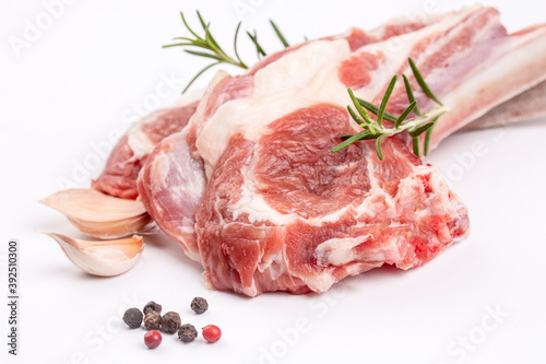 Raw lamb chops, food concep...