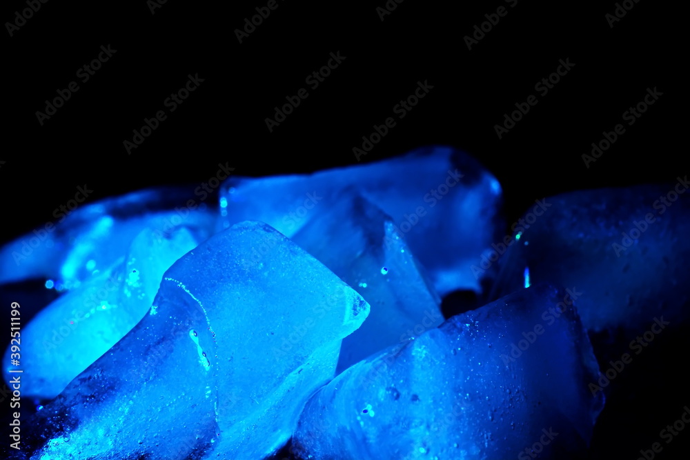 Fototapeta premium ice on a dark background