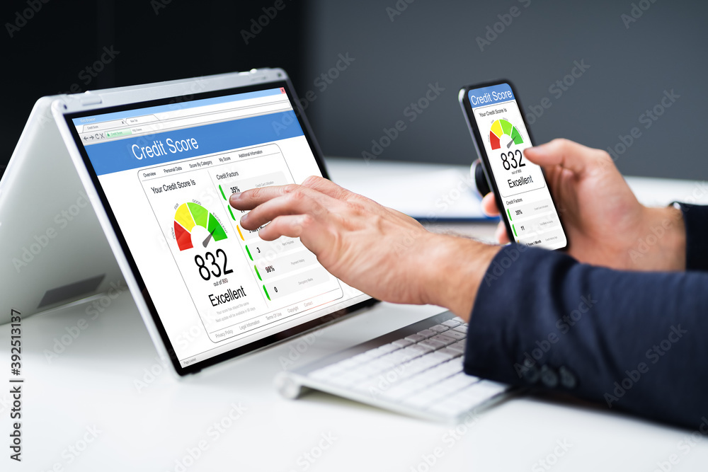 Online Credit Score Ranking Check On Laptop Online Credit Score Ranking Check On Laptop