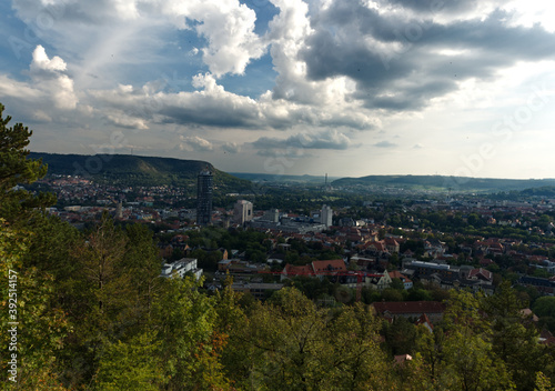 Viewpoint in jena at summer at autumn from landgrafen