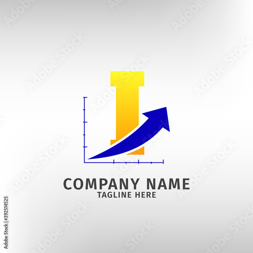 Free Download letter I traffic sales icon logo template for marketing company and financial or any other business - GFXLoad