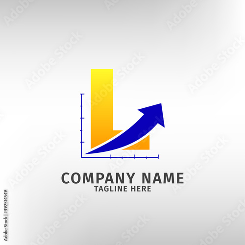 Free Download letter L traffic sales icon logo template for marketing company and financial or any other business - GFXLoad