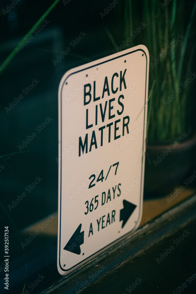 Black lives matter blm sign