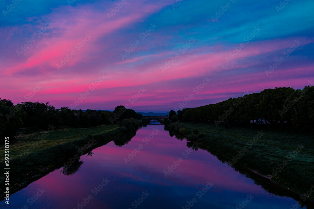 River after sunset